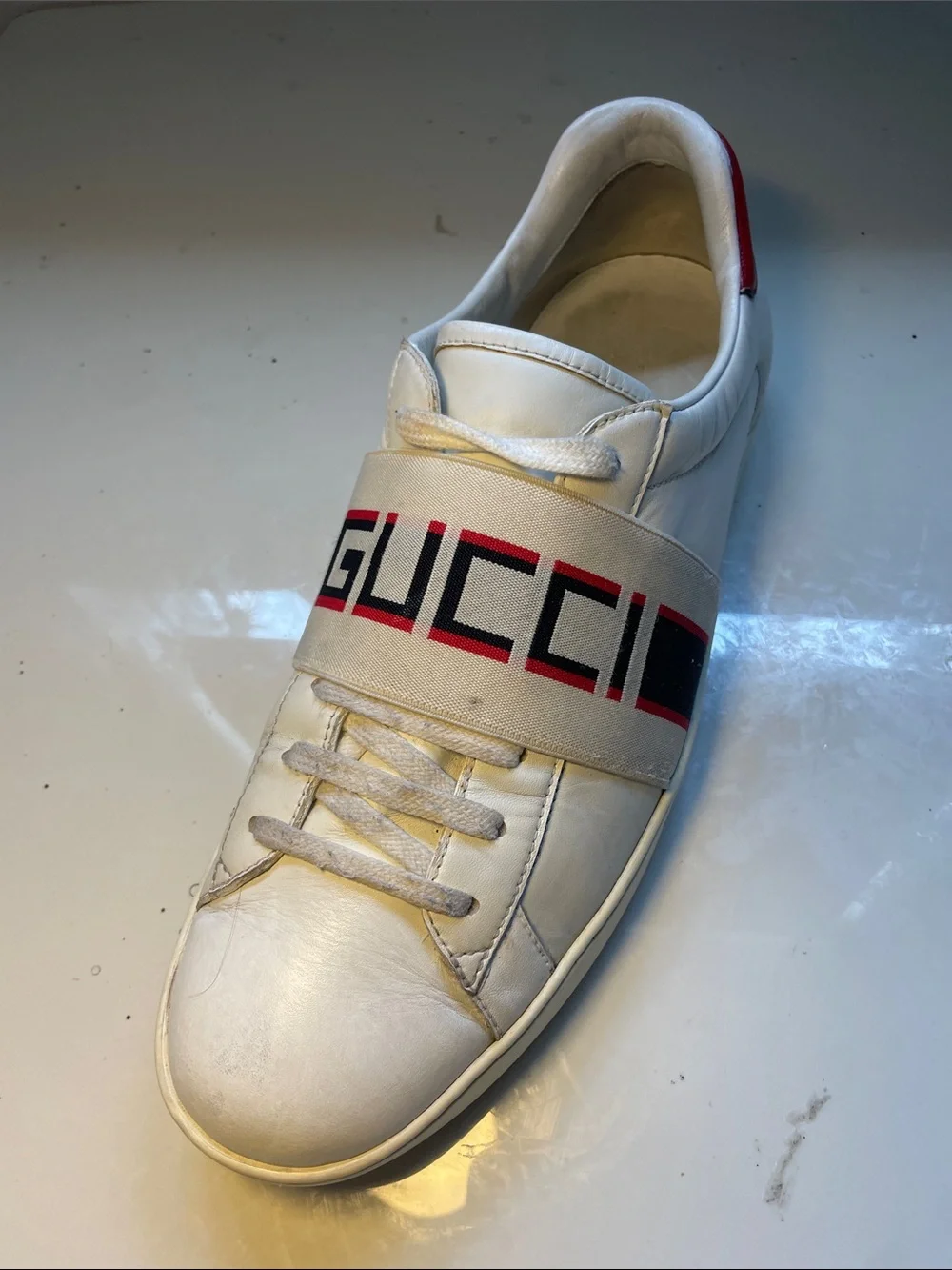 Gucci white leather